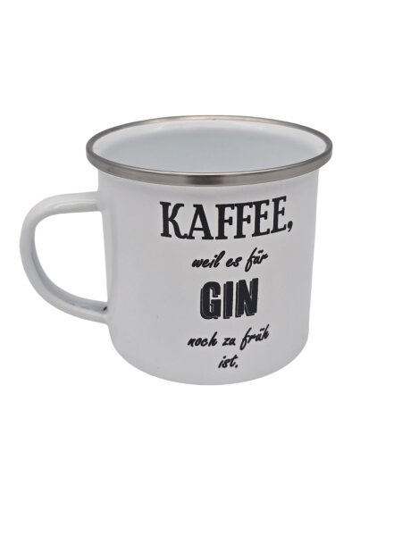 Emaille Tasse "Kaffee..."