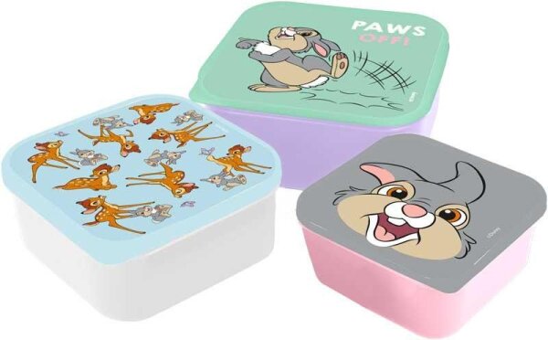 Disney Bambi 3-teilige Snackboxen – Kinder Lunchbox Set