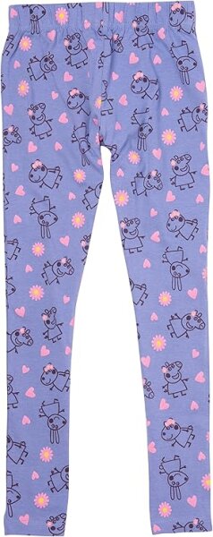 Peppa Wutz Leggings für Mädchen Kinder Leggins Hose Mädchenhose Sporthose Lila