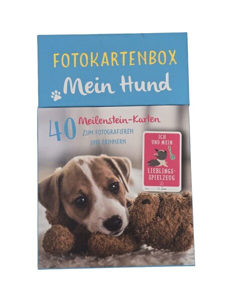 FOTOKARTENBOX Mein Hund 40 Meilenstein-Karten Fotografieren & Erinnern NEU OVP