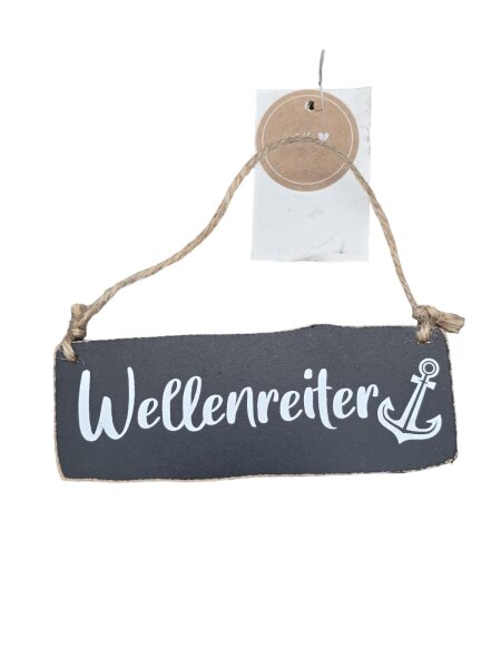 Schild Schwarz Wellenreiter